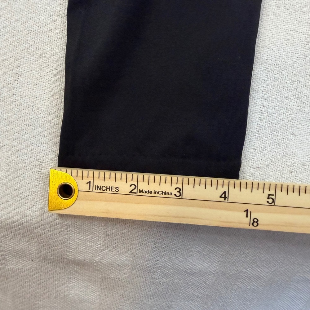 HUE Black Fleece Lined Leggings Womens Size M/L Solid Slim Fit Elastic Waist - Picture 5 of 9